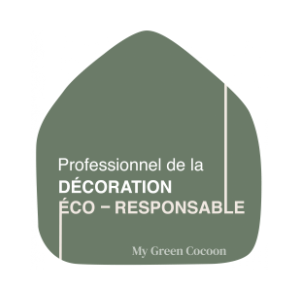 Label de certification My Green Cocoon - professionnel du design d'intérieur éco-responsable